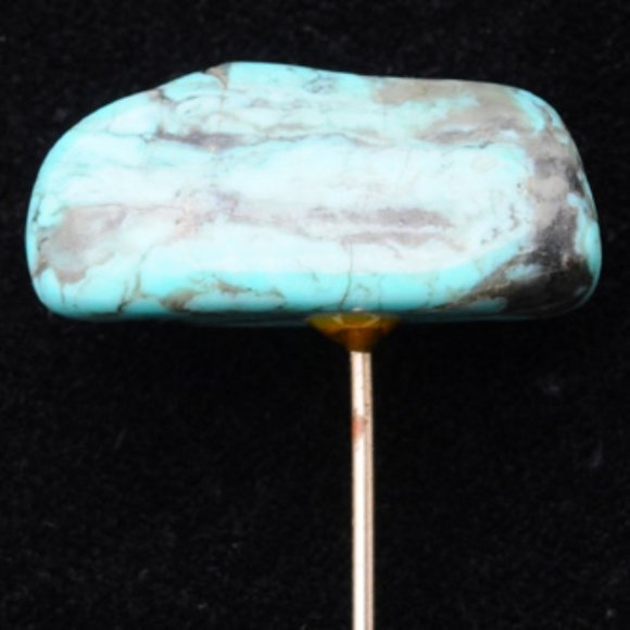 Vintage Turquoise Nugget Stick Pin - Picture 3 of 4